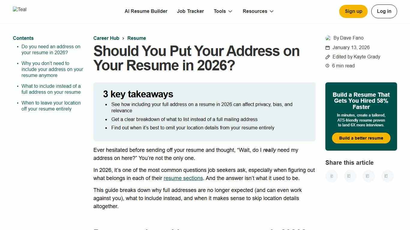 Do You Still Need Your Address on a Resume in 2026?